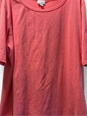 LuLaRoe 3XL Coral Pink Classic Tee Soft Stretch Casual Basic Comfy Top